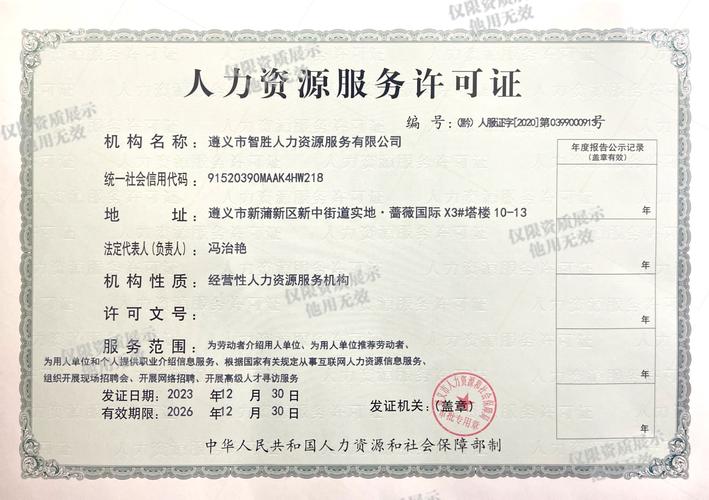 人力资源许可证